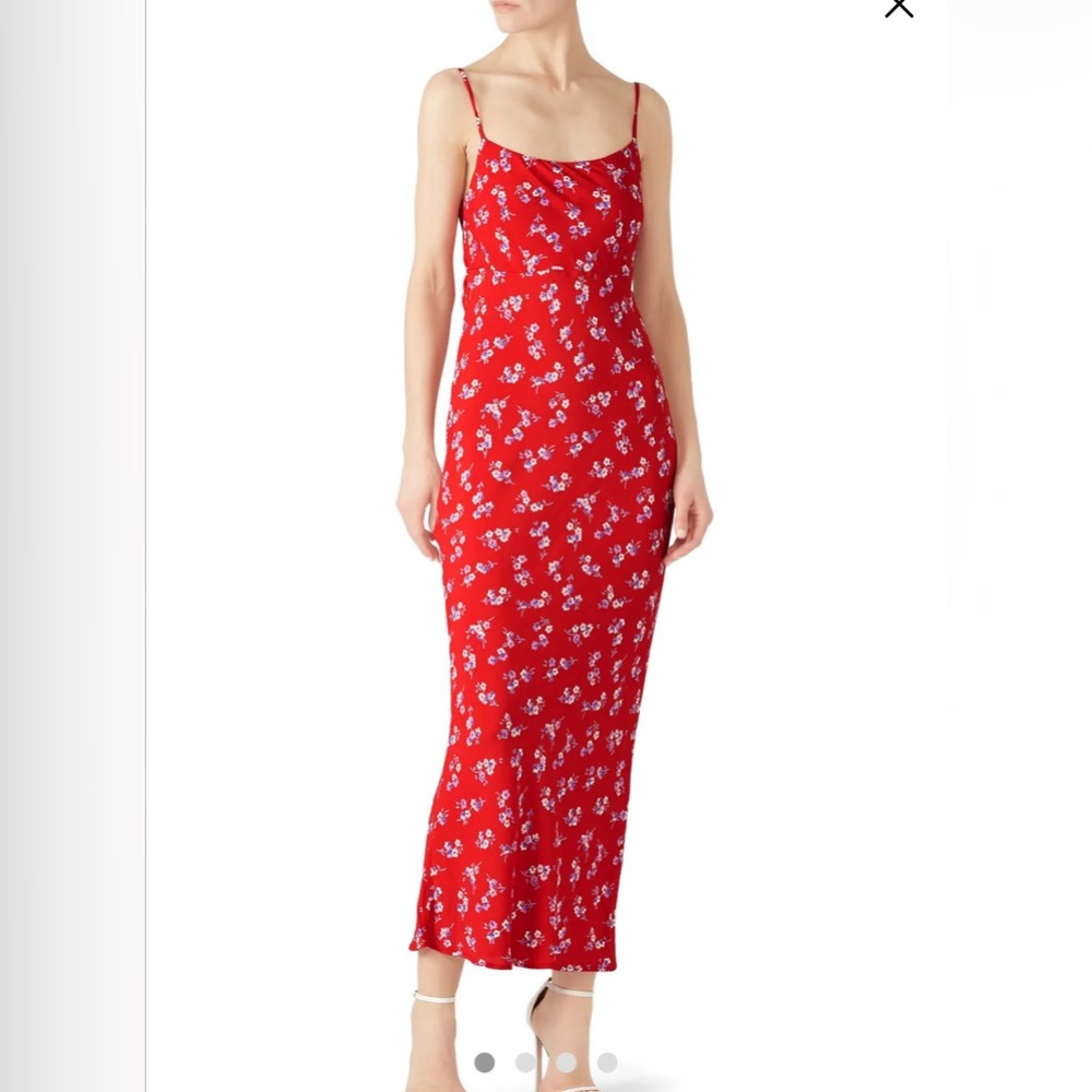 Flynn Skye Jackie Slip Dress Red Floral size XS